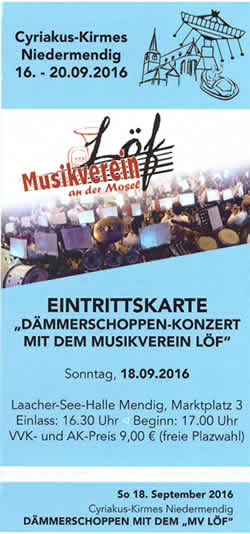 Musikverein Löf Dämmerschoppen-Konzert Musikverein Löf Dämmerschoppen-Konzert