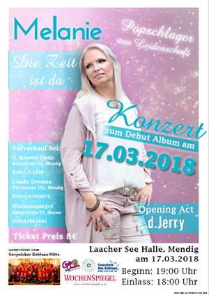 Melanie "Die Zeit ist da" in der Laacher See Halle Mendig Melanie "Die Zeit ist da" in der Laacher See Halle Mendig