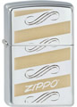 Zppo Feuerzeug Gold Silber mit Zippo Emblem